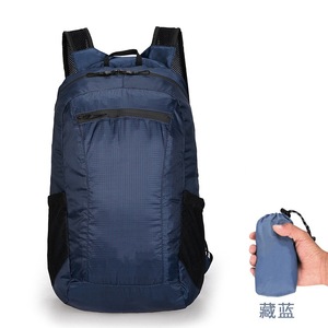 Mochila plegable para exteriores, bolsa de viaje deportiva ligera, color azul grisáceo, compatible con bolsas de viaje de 15 pulgadas - Product Image 5
