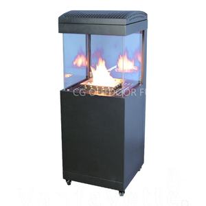 Commercial Jardin Patio Extérieur Direct Vent Brûleur À Gaz Foyer Vanne À Gaz <span class=keywords><strong>Cheminée</strong></span> Avec <span class=keywords><strong>3</strong></span> Côtés <span class=keywords><strong>Vitres</strong></span> Chauffage À Gaz - Product Image 2