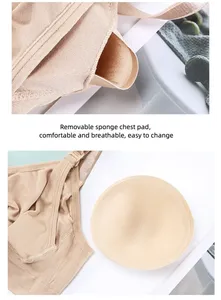 Lot de 3 sous-vêtements sans fil à boutons ouverts Soutien-gorge de <span class=keywords><strong>sport</strong></span> d'<span class=keywords><strong>allaitement</strong></span> Soutien-gorge de maternité respirant pour les femmes enceintes - Product Image 5