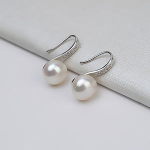 S925 Silver Earhook Small Hat Personalized Female Earring Accessories Set Pearl Empty Tray Semi-finished <b>Findings</b> <b>Components</b> - Product Image 2