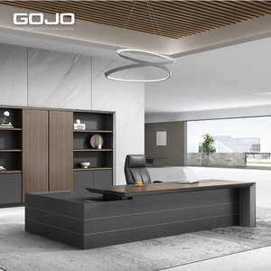 Chất lượng cao tùy chỉnh thực hiện hiện đại sang trọng l-hình dạng quản lý gỗ CEO bàn điều hành nội thất văn phòng nhà cho ông chủ - Product Image 1