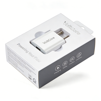 Boîte d'emballage personnalisée en carton argenté pour câble de chargeur, boîte vide pour adaptateur de chargeur de téléphone portable