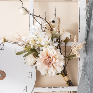 Bouquet de fleurs artificielles Dahlia Johnson, décoration d'intérieur, décoration murale de mariage CF01209 - Product Image 2