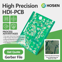 HOSEN - Placas PCB Multicapa HDI de Alta Calidad de 10 Capas, 1.6 mm de Grosor, 3 oz de Cobre, Acabado de Superficie ENIG para Placa Base de Teléfono Inteligente