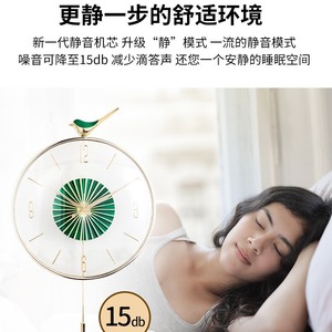 Nordic Style Wall Clock 37cm <b>Round</b> Silent Analog <b>Battery</b> Powered Living Room Decorative Clock - Product Image 5