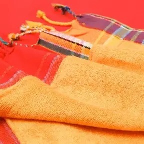Serviette Kikoy multicolore en coton, paréo de plage à rayures, tissu léger tissé, absorbant, fait main, serviette de bain de voyage, idéale pour les centres de villégiature - Product Image 2