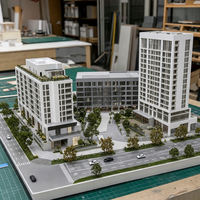 Modèles de tableaux de sable architecturaux personnalisés pour les bureaux de vente