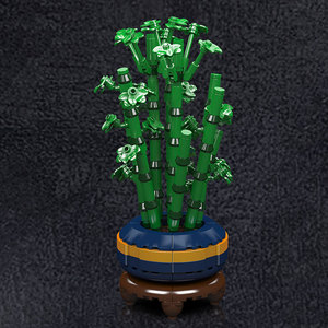 Moule <span class=keywords><strong>King</strong></span> 24121 Fleur Modèle Briques Filles Jouets MOC Jardin Assembler Modèle Bambou Bloc de Construction - Product Image 4