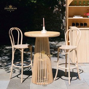 Hiện đại ngoài trời rắn bằng gỗ tròn đám cưới cao thanh Bàn và ghế đặt cho tổ chức sự kiện - Product Image 1