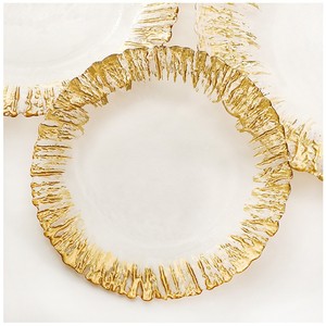 Nouvelles assiettes de présentation en verre à bord doré <span class=keywords><strong>pour</strong></span> mariage en <span class=keywords><strong>extérieur</strong></span>, assiettes de <span class=keywords><strong>table</strong></span> en verre argentées, personnalisables, vente en gros - Product Image 6