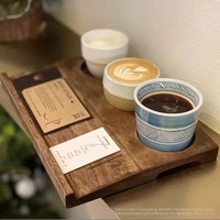 Dessous de verre américain en bois massif Finition laquée moderne Porte-gobelet pour café Bière Vin Dégustation Type pour salon Bar