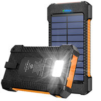 Gadget électronique au prix d'usine, batterie solaire étanche 10000mAh, charge rapide, lampe torche LED intégrée, sans fil