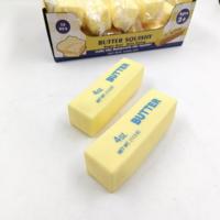 Mini bloc de beurre jaune en PU, jouet anti-stress à remontée lente, réaliste, pour soulager la pression et la tension, accessoire décoratif