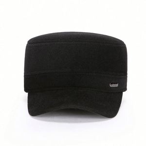 2025 Winter Thick Warm <b>Flat</b> Top Sports <b>Caps</b> for <b>Men</b> Outdoor Fashion Casual Warm Captain Hat - Product Image 2