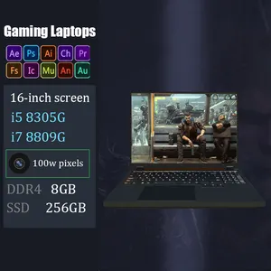 OEM全新笔记本电脑核心I7-8809游戏笔记本电脑便携式16英寸100W图像元素核心i5上网本笔记本电脑
