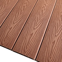 Plancher de terrasse extérieur en composite WPC moderne antidérapant, imperméable, imitation bois-plastique
