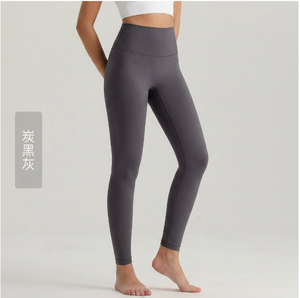 Women's High Waist Solid Berry Yoga <b>Leggings</b> Full Length Spandex/<b>Nylon</b> Quick Dry Elastic Waist Simple Stretch - Product Image 4