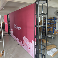 Mur de toile de fond pour salon professionnel avec cadre en aluminium et kit de structure de tour lumineuse pour stand d'exposition – Vente en gros