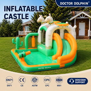 Tobogán Inflable para <span class=keywords><strong>Parque</strong></span> Acuático, <span class=keywords><strong>de</strong></span> Tela Oxford Resistente, con Cañón <span class=keywords><strong>de</strong></span> Agua Integrado, para Patio y Hogar, Calidad Verificada Antes del Envío - Product Image 1