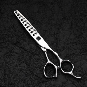 Haircutting Scissors 6 Inch Fishbone Thinning Shears 440C Stainless Steel Professional Hair Stylist Tools For Men Hair Thinning - Product Image 1