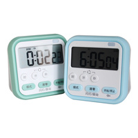 Jam Alarm Digital multifungsi, Timer hitung mundur elektronik 24 jam Alarm ganda untuk rumah perjalanan dapur plastik tahan lama untuk