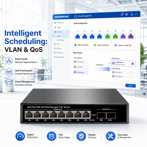 <span class=keywords><strong>Switch</strong></span> Ethernet intelligent 8 ports PoE Gigabit géré par Web, 2 ports SFP Uplink, 120W, contrôle par application, pour réseau AP sans fil d'hôtel - Product Image 5
