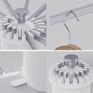 Séchoir à <span class=keywords><strong>linge</strong></span> portable pliable, style <span class=keywords><strong>parapluie</strong></span>, en aluminium, séchoir rotatif pliable - Product Image 4