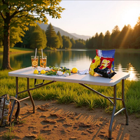 Table à manger pliante moderne de haute qualité, portable, pour l'extérieur, facile à transporter, table pliante pour le camping, le travail, le barbecue, la cuisine, la plage