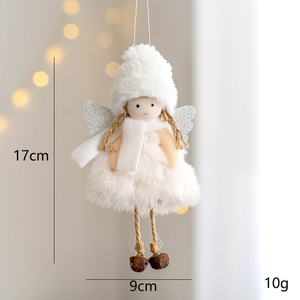 Adorno de Árbol con Figura de Ángel para Decoración de Fiesta de Navidad, Muñeca de Campana de Patas Largas, Diseño Popular para Feliz Navidad - Product Image 5