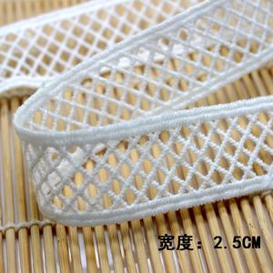 Offres Spéciales grille dentelle maille lait soie dentelle garnitures légèreté doux blanc noir bricolage à la main fille vêtement robe - Product Image 2