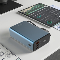 Chargeur mobile au lithium OEM, prix de gros, prise en charge de la charge rapide PD 20W, mini portable, câble intégré, métal, batterie externe 20000mAh