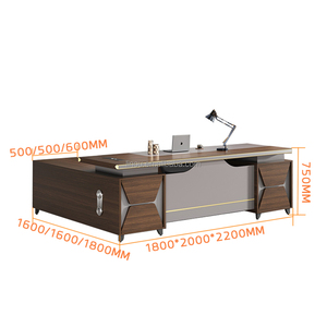 Modern Luxury Ergonomic L-Shape Executive <strong>Work</strong> Desk Strong Mobile Wooden <strong>Home</strong> Office Elegant Modular Eco-Friendly Office <strong>Table</strong> - Product Image 6