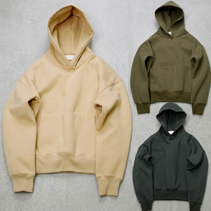 Sweat à capuche d'hiver pour homme, coupe ample, en molleton 350 g/m², 100 % coton, épais et lourd, avec logo personnalisé, style streetwear, longueur standard - Product Image 3