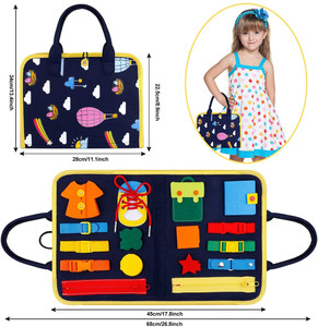 Túi Bận Đồ Chơi Thủ Công Tự Làm Dạy Học Montessori Đồ Chơi Bằng Gỗ Giáo Dục Sớm Cho Trẻ Em Bảng Bận Rộn Hoạt Động Cho Trẻ Tập Đi - Product Image 6