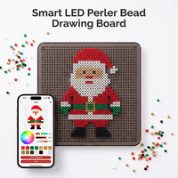 PIXDOU Planche à picots intelligente pour loisirs créatifs avec perles LED, alimentation USB, application de modèles, kit DIY pour projets artistiques créatifs