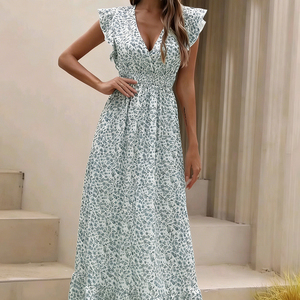 Летнее женское длинное платье из высококачественного хлопка с индивидуальным шелкографическим логотипом, свободное повседневное белое богемное платье для беременных - Product Image 5