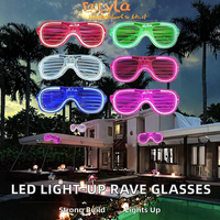 Lunettes LED Lumineuses à Lumière Froide en PS, Clignotantes, pour Fêtes, Bars, Discothèques, Festivals de Musique, Accessoires de Fête et Cadeaux
