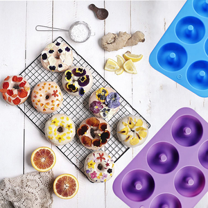 Moule à pâtisserie en <span class=keywords><strong>silicone</strong></span> de qualité alimentaire <span class=keywords><strong>sans</strong></span> BPA, antiadhésif, 6 cavités pour beignets, moules à beignets, moules à gâteaux - Product Image 6