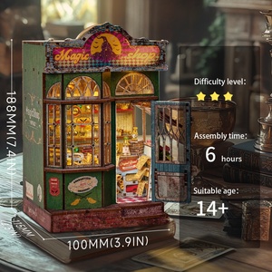IIECREATE Book Nook DIY Puzzle 3D en bois SL-35 Kit de maison miniature Magasin Magique Maison de poupées en bois - Product Image 5