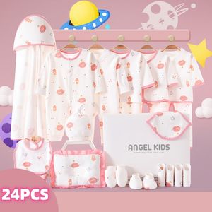 18 a 24 piezas recién <span class=keywords><strong>nacido</strong></span> 100 algodón mono mameluco caja de regalo <span class=keywords><strong>Kit</strong></span> primera colocación conjunto <span class=keywords><strong>ropa</strong></span> de bebé - Product Image 4