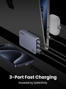 <span class=keywords><strong>Chargeur</strong></span> USB C UGREEN Nexode Pro 65W pour <span class=keywords><strong>MacBook</strong></span>, <span class=keywords><strong>chargeur</strong></span> mural compact ultra-fin GaN à 3 ports, charge rapide PPS - Product Image 3