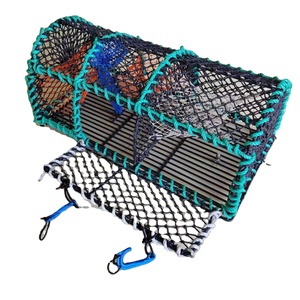 Durable <strong>Commercial</strong> 5mm Black Net Creel <strong>Lobster</strong> Creels34''*21''*17''cm Parlour <strong>Trap</strong> With Two Entry for Norway UK - Product Image 3