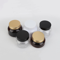 Vente en gros de pots en PET transparents de 150 ml, 200 ml, 250 ml, vides, contenants pour cire capillaire de 5 oz, 8 oz, pots en plastique pour crème cosmétique