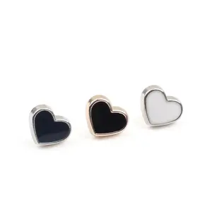2023 New Style Fancy Golden Silver Heart Shape Shirt Plastic ABS Buttons For Jeans