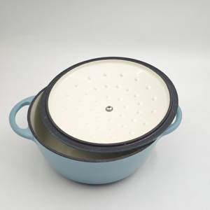 Batterie de Cuisine en Fonte Émaillée Colorée et Minimaliste, Ensemble Poêle à <span class=keywords><strong>Paella</strong></span>, Plat à Four, Casserole, Ramequin, Plaque à Pizza et Grill pour Table de Cuisson à Gaz, Cuisson au Four et Grillades - Product Image 3