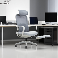Chaise de bureau ergonomique de qualité avec repose-pieds et appui-tête, chaise d'ordinateur, chaise pivotante de bureau à dossier haut