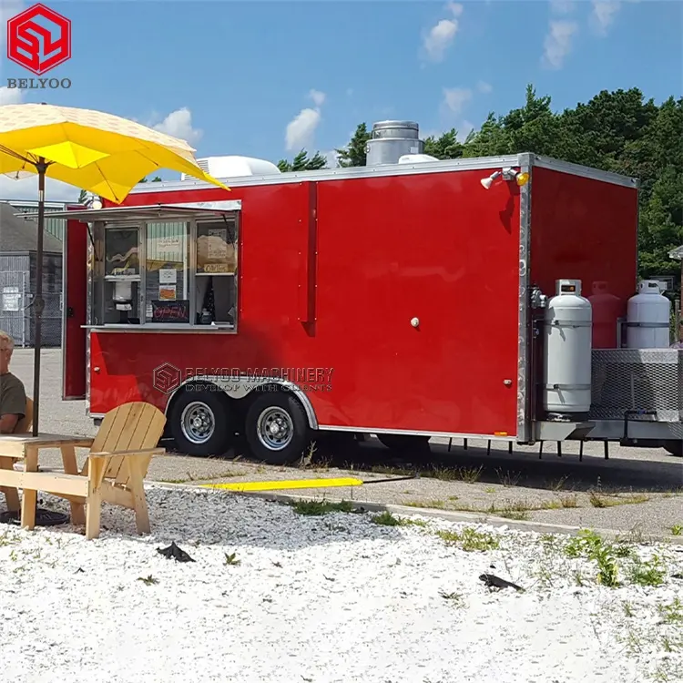 Nouveau style de remorque de concession pour barbecue personnalisé chariot à café camion de nourriture mobile à hot dog et à crème glacée avec remorque de nourriture entièrement équipée
