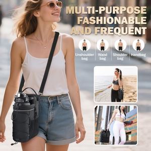 Nueva bolsa de poliéster para botella de agua de gimnasio con soporte magnético fuerte para accesorios deportivos al aire libre, organizador, bolsa tipo bandolera, funda. - Product Image 6