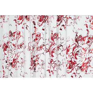 [SUA TEX] Tissé avec feuille (SWF-1023) Tissu poly tissé en mousseline de soie avec un design de fleur luxueux et un traitement de feuille - Product Image 2