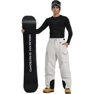 Pantalons de ski pour hommes personnalisés, pantalons de snowboard imperméables et isolés, imperméabilité 15K, respirabilité 10K, ventilation des cuisses, sports de neige - Product Image 4